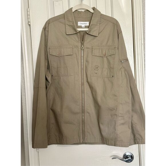 Calvin Klein Tan Windbreaker Jacket - Picture 1 of 6